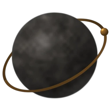 Featured orb — meteorite core with a gold ring